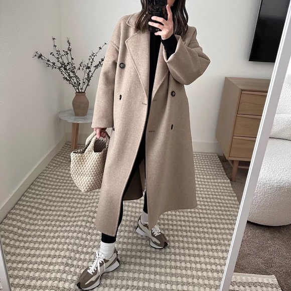 Mango Handmade Oversized Wool Coat XXS - Picture 8 of 12